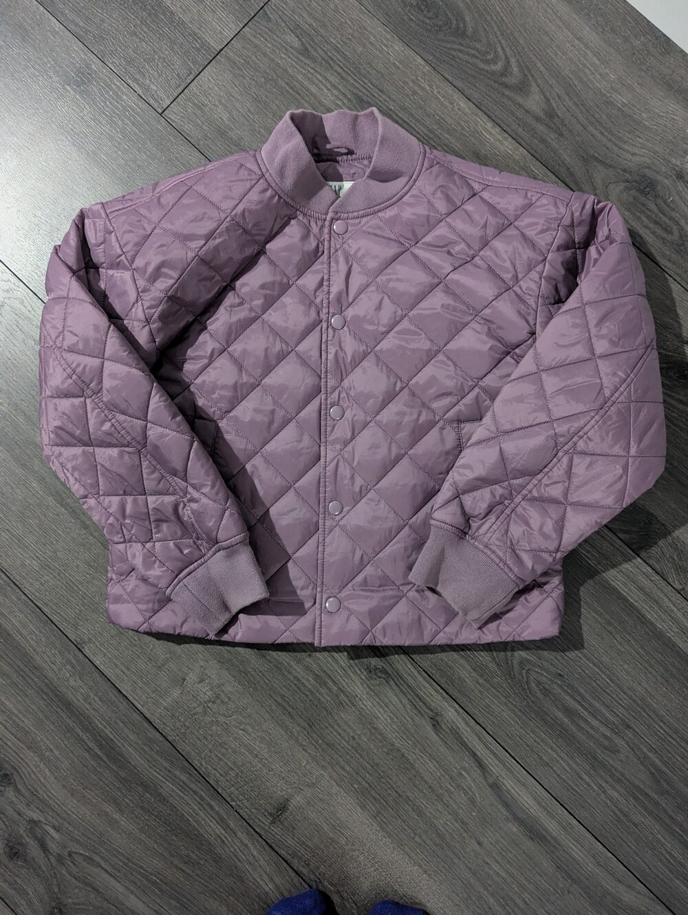 GAP Kids Quilted Bomber Jacket in Mauve